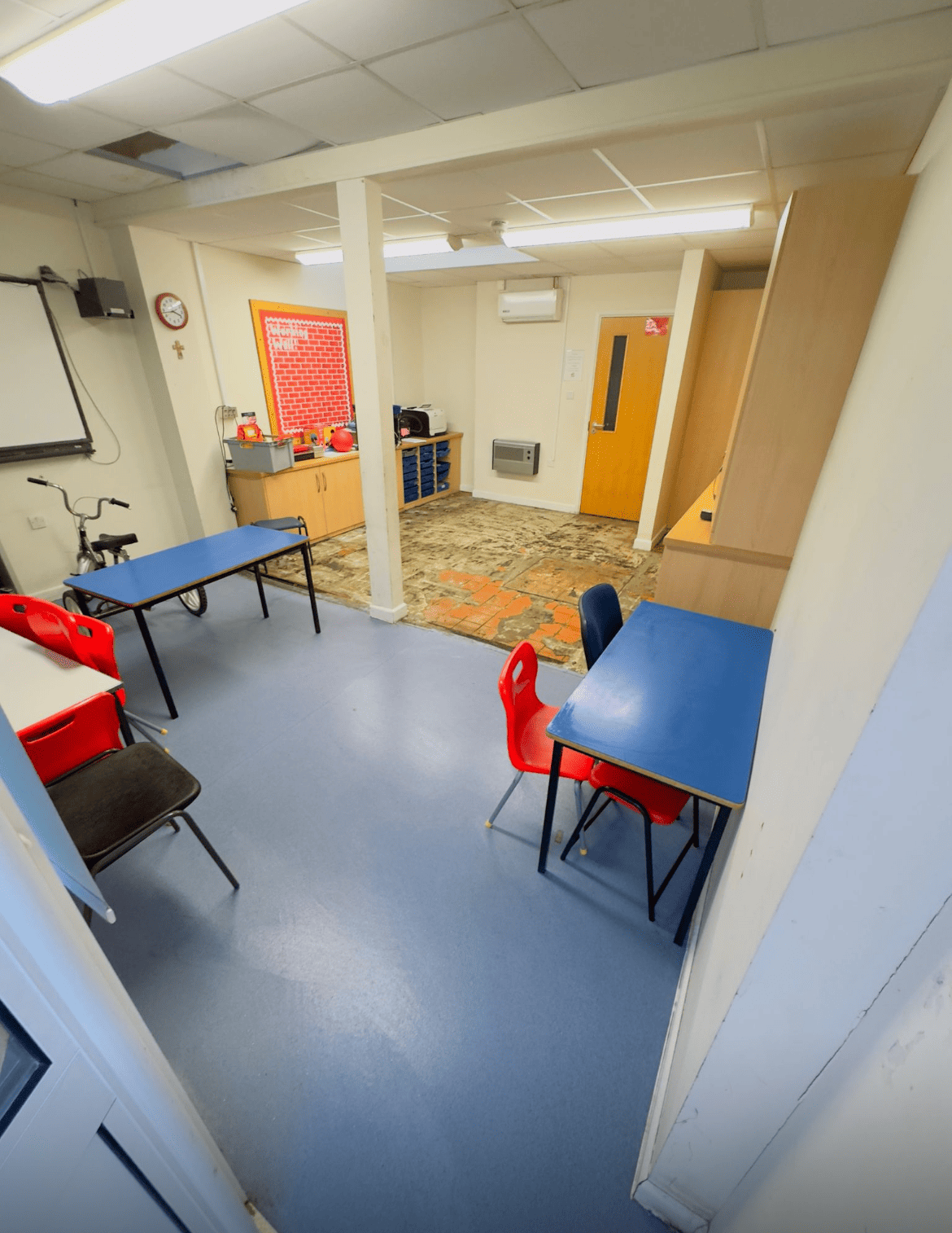 Room fully sanitised after professional vomit cleaning process